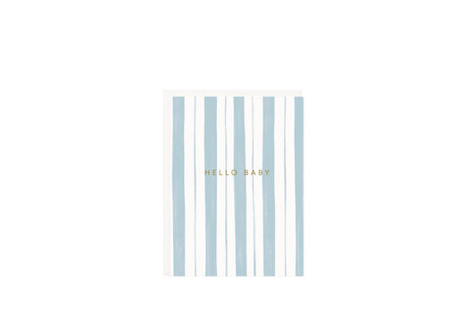 Baby Stripes Blue Mini Card