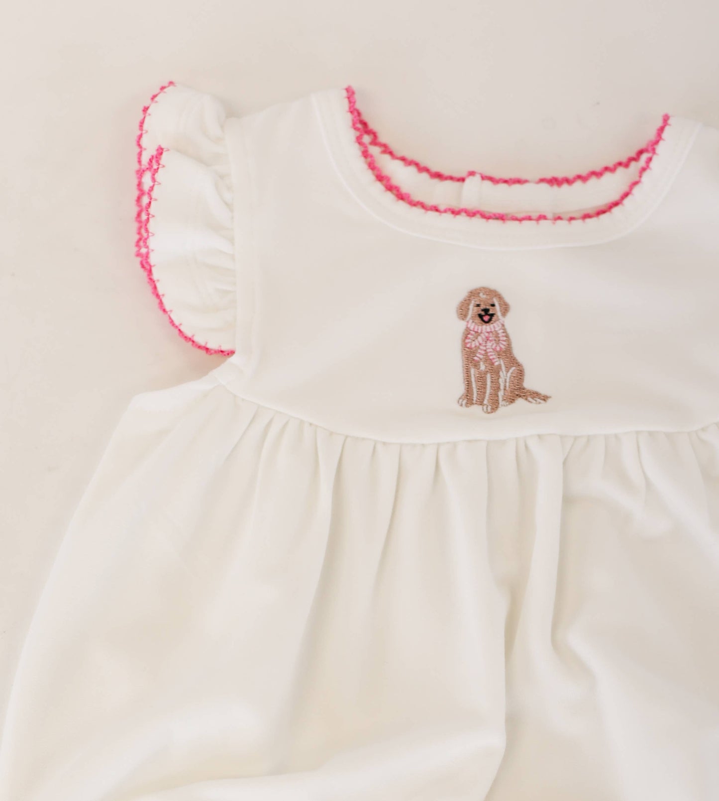 Doodle Puppy- Pip Embroidered Flutter Bubble