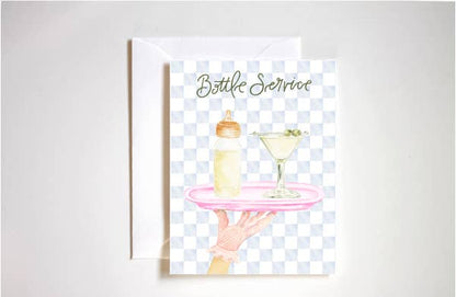 Bottle service new baby new mom card