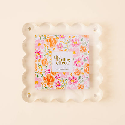 Scalloped Acrylic Frame-Clear