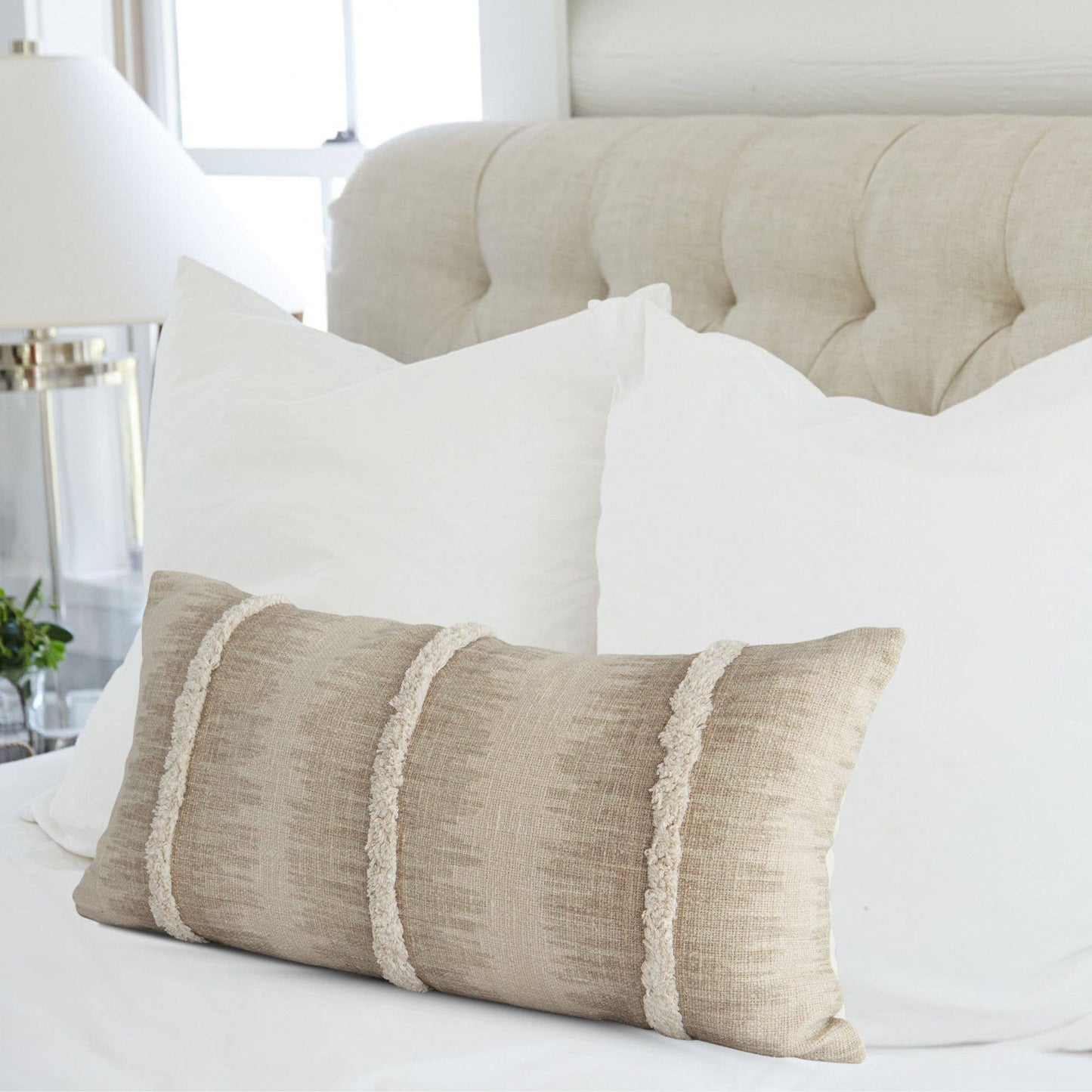 Zaylee Shibori Tufted Pillow Cover – Boho Decorative Accent