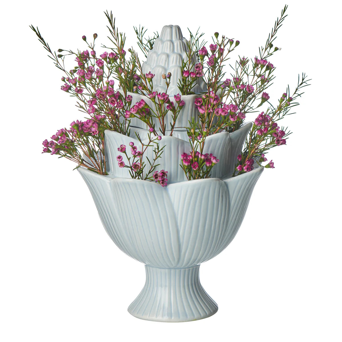 Light Blue Artichoke Tulipiere
