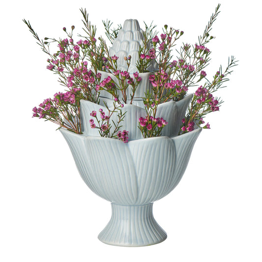 Light Blue Artichoke Tulipiere