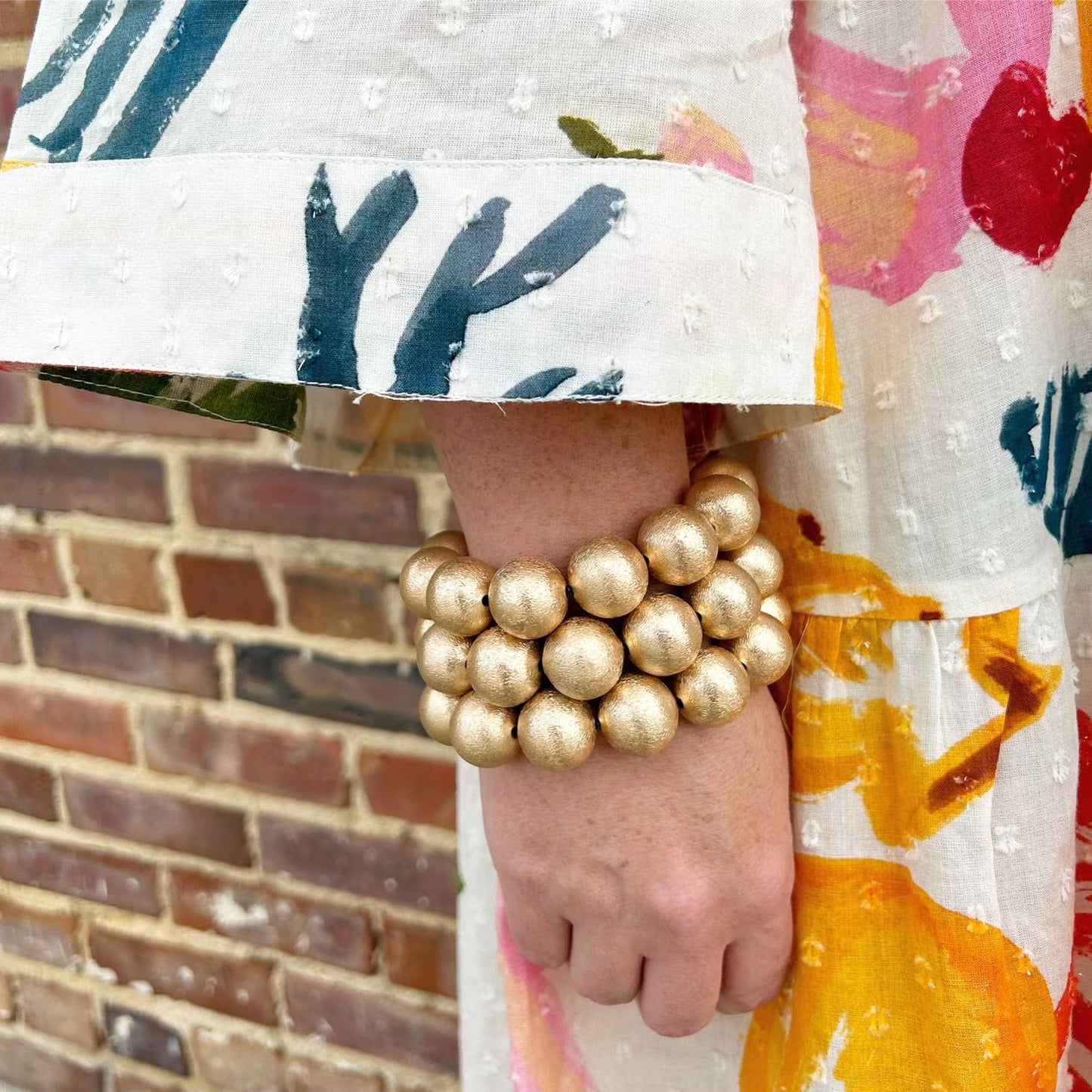 BIG Ball Bracelet (brushed gold)