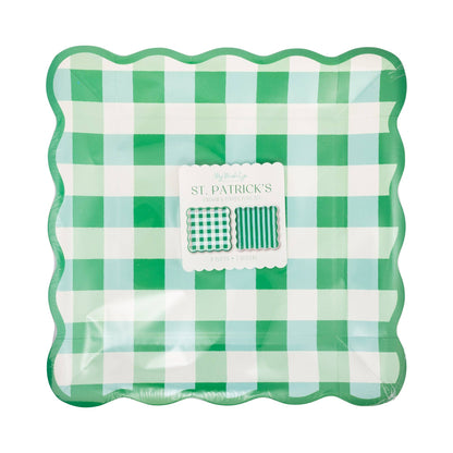 Gingham & Stripes Scalloped Plates