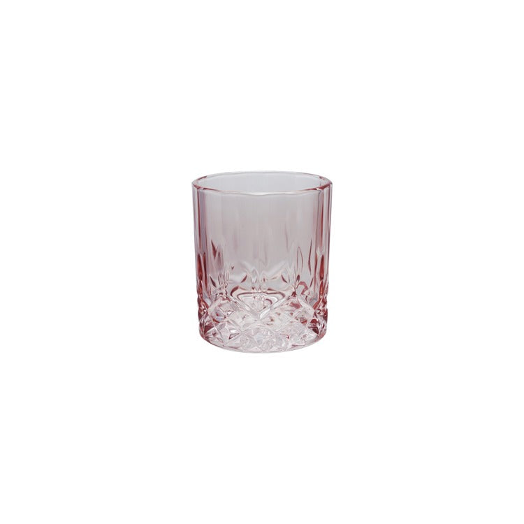 Pink Double Old Fashioned Drinking Glass