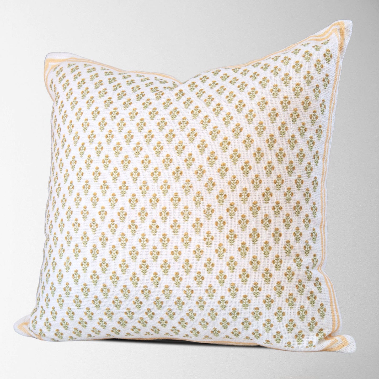 Celeste Mughal Flower Pillow- Gold