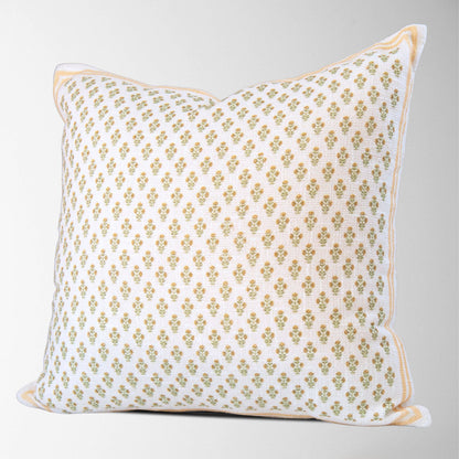Celeste Mughal Flower Pillow- Gold