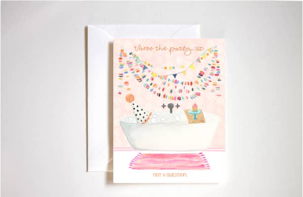 Introvert bubble bath birthday cart