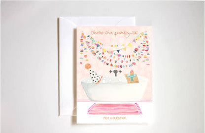 Introvert bubble bath birthday cart