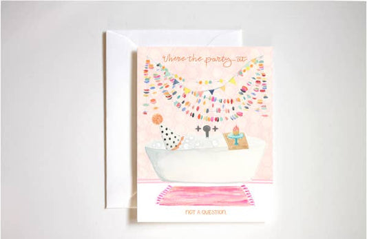 Introvert bubble bath birthday cart