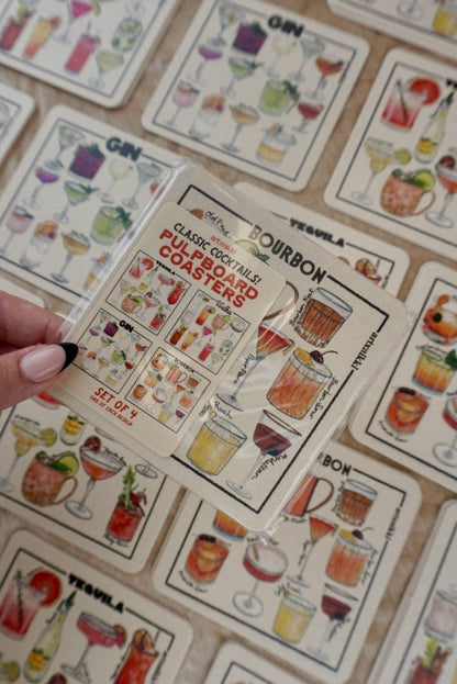 Classic Cocktail Coasters- Set of 4