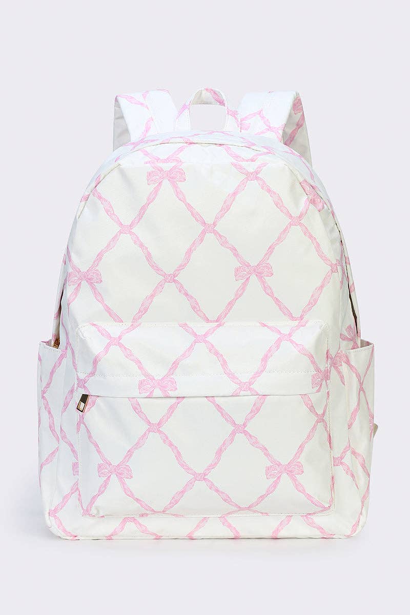 Bow Printed Backpack