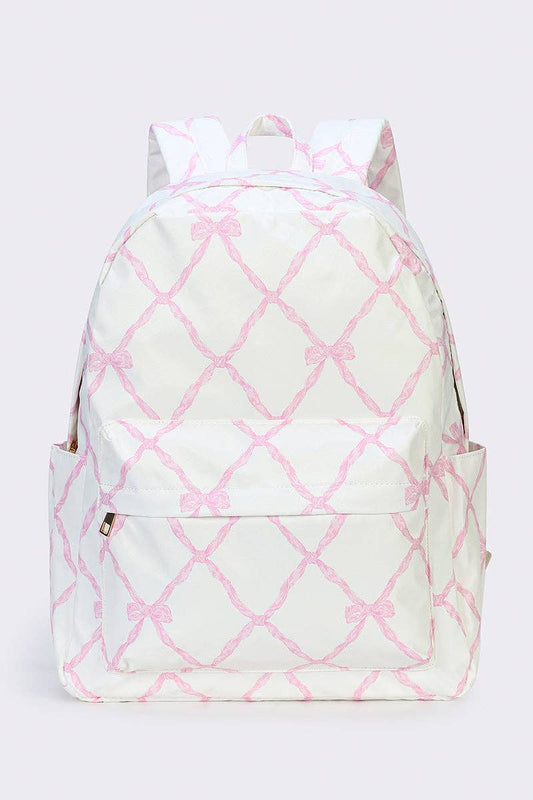 Bow Printed Backpack
