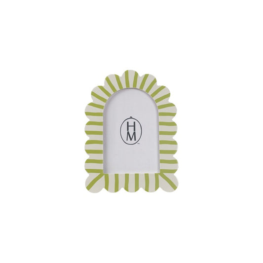 Stripe Scalloped Picture Frame