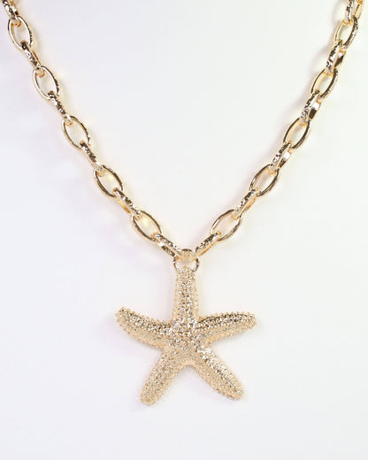 Parma Starfish Link Necklace Gold