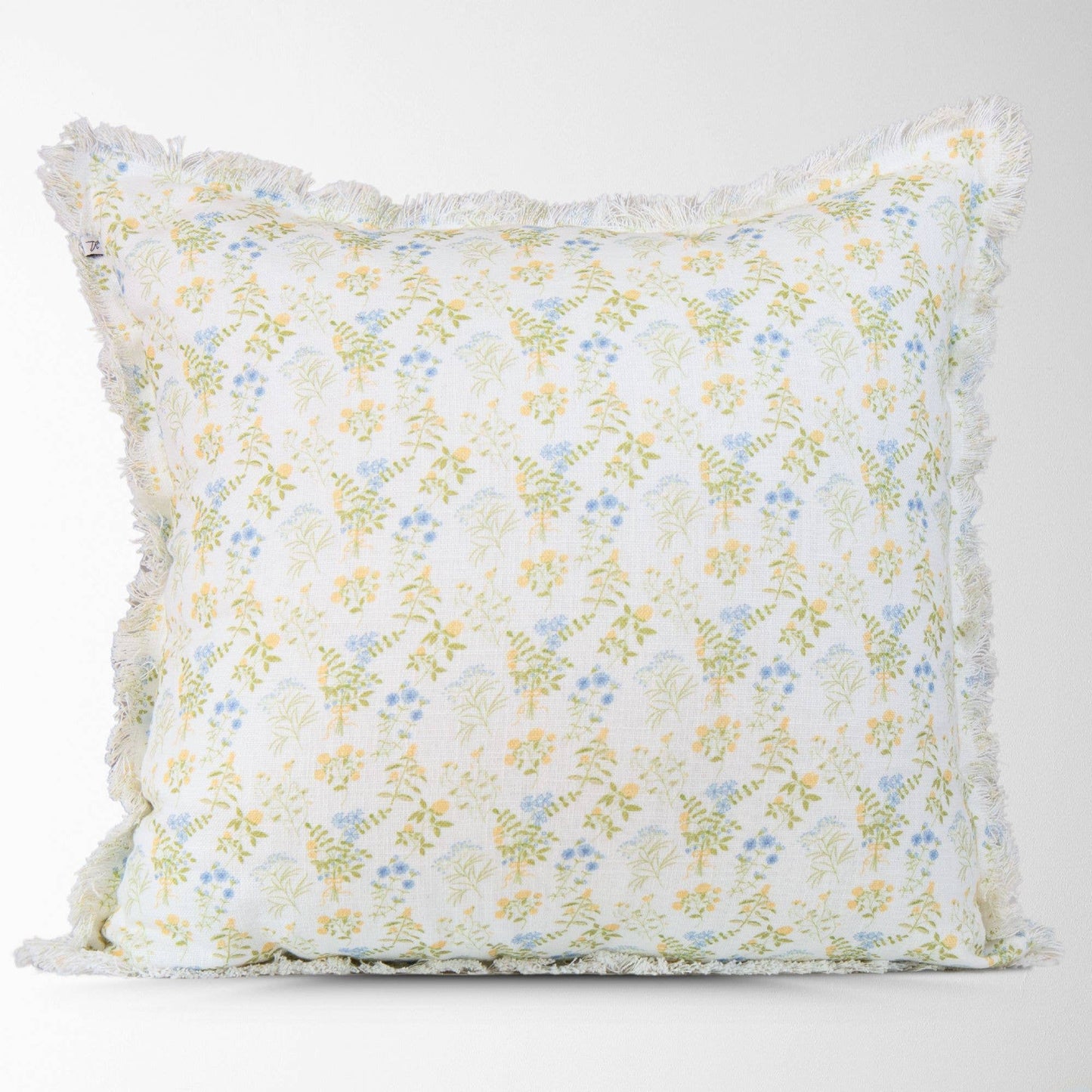 Violet Hand-Drawn Floral Pillow