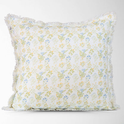 Violet Hand-Drawn Floral Pillow