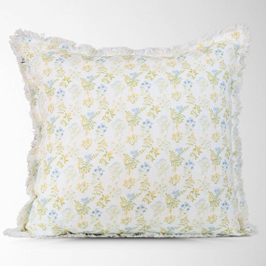 Violet Hand-Drawn Floral Pillow