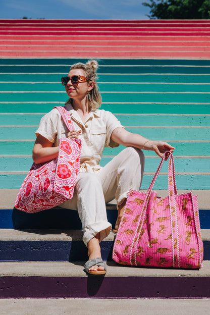 Pink Tiger Tote Bag