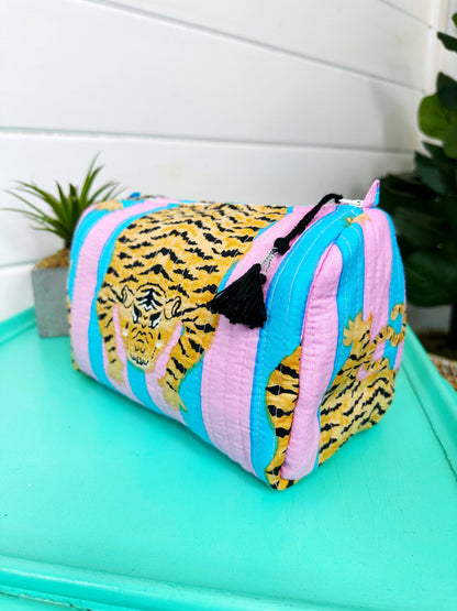 Cotton Candy Tigers- Makeup Bag