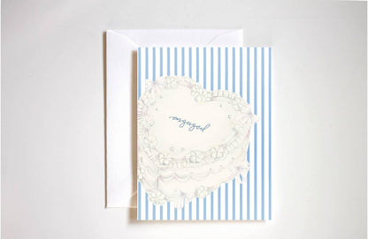 Engaged cake engagement card