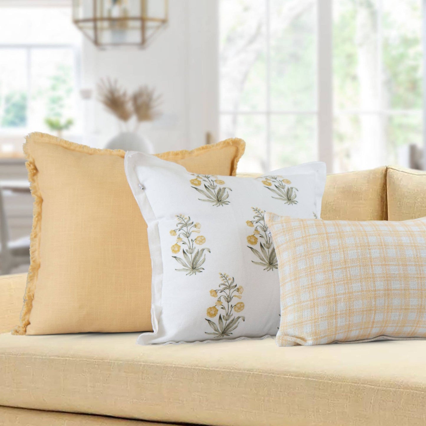 Emma Frayed Edge Pillow