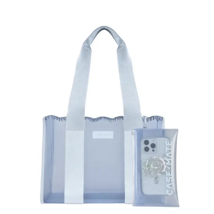Case-Mate Carolina Blue Crochet Wave Jelly Tote Bag (Medium)