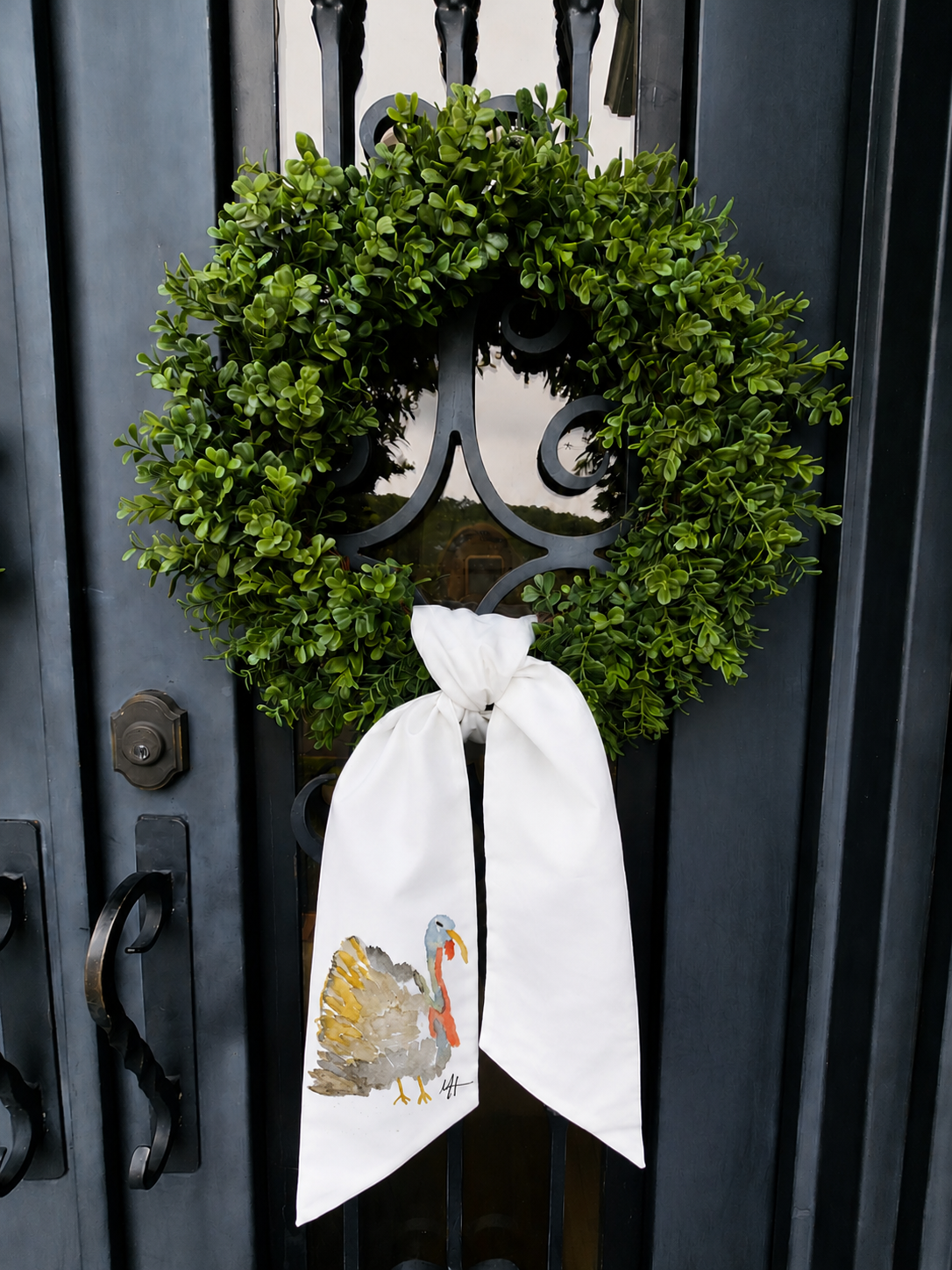 Autumn Turkey Wreath Sash
