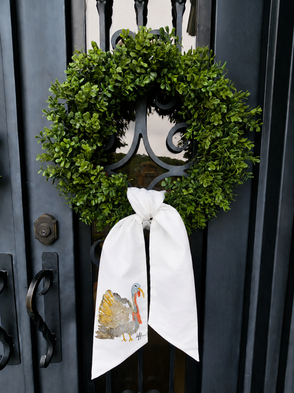 Autumn Turkey Wreath Sash