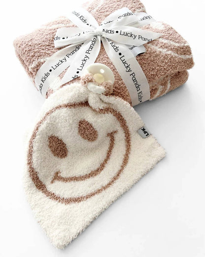 Smiley Plush Lovey | Latte