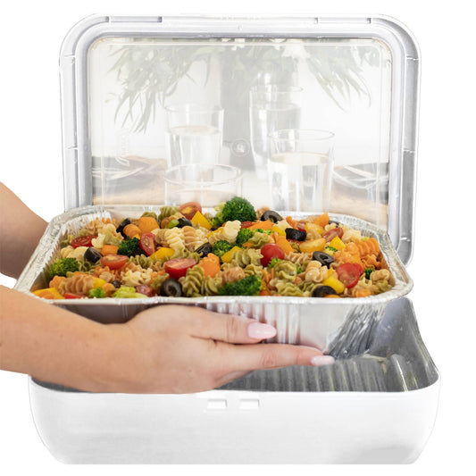 Classic Set - Foil Pan Carrier w/ Foil Pan & Spoon - White
