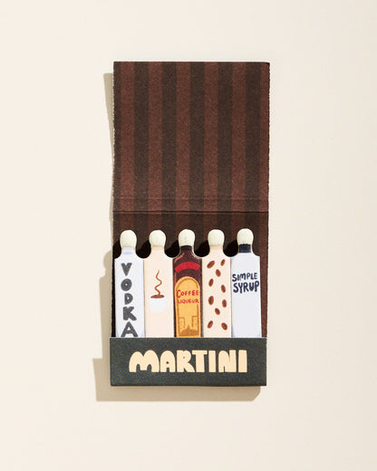 Espresso Martini Printed 10 Stem Matchbook