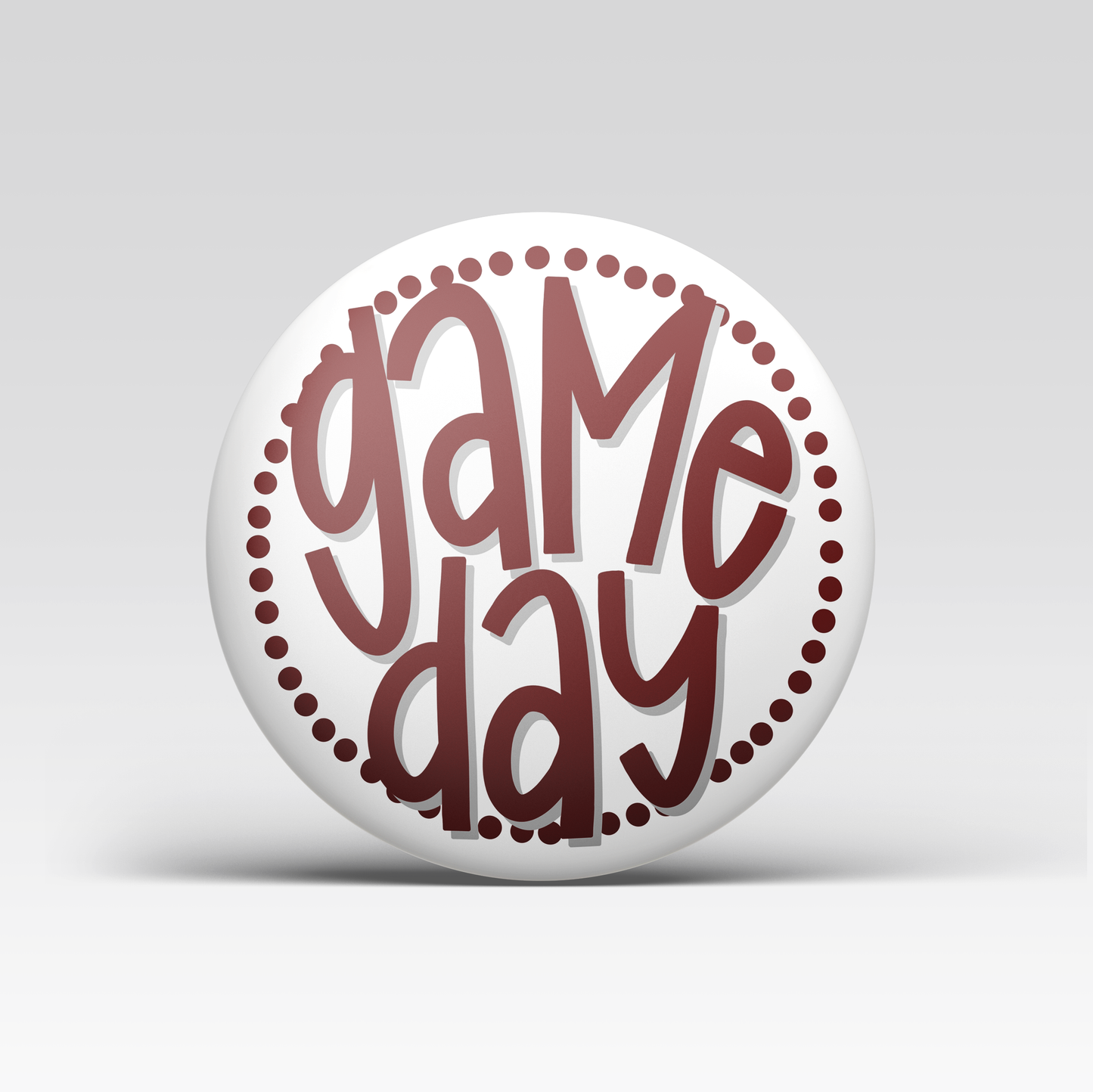 Maroon Game Day Polka Dots Tailgate Buttons | Game Day Pins