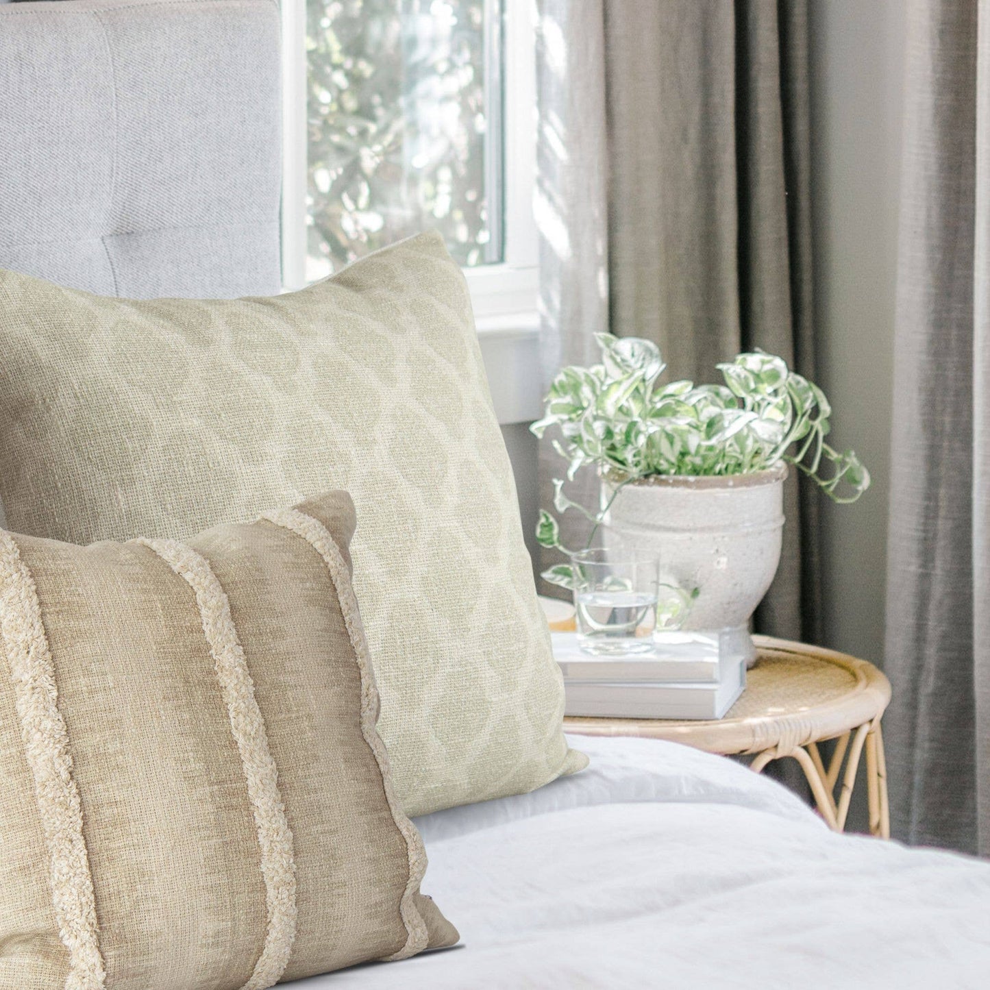 Zaylee Shibori Tufted Pillow Cover – Boho Decorative Accent