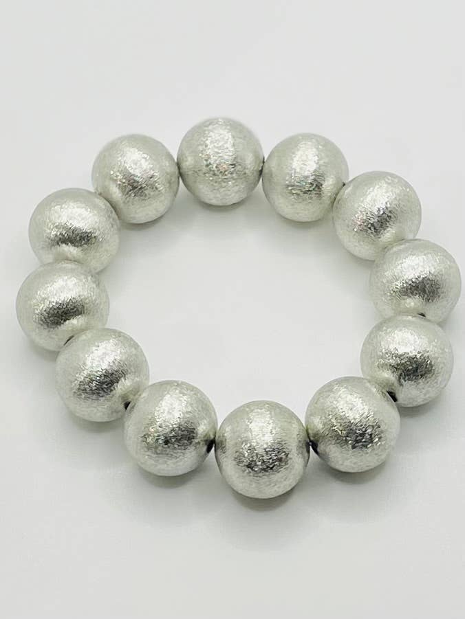 BIG Ball Bracelet (brushed silver)