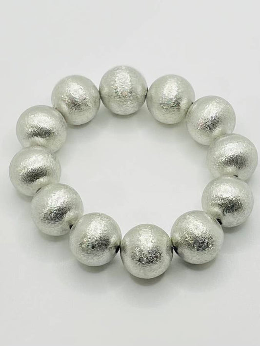 BIG Ball Bracelet (brushed silver)