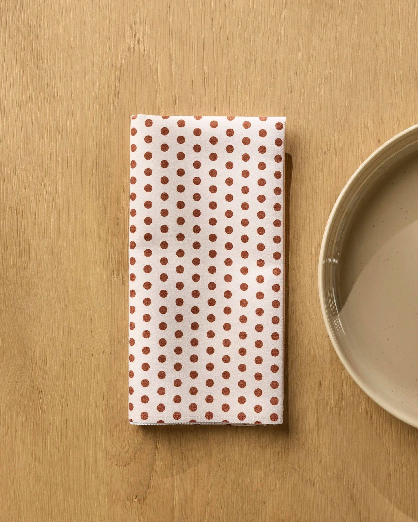 Espresso Polka Dinner Napkin Set