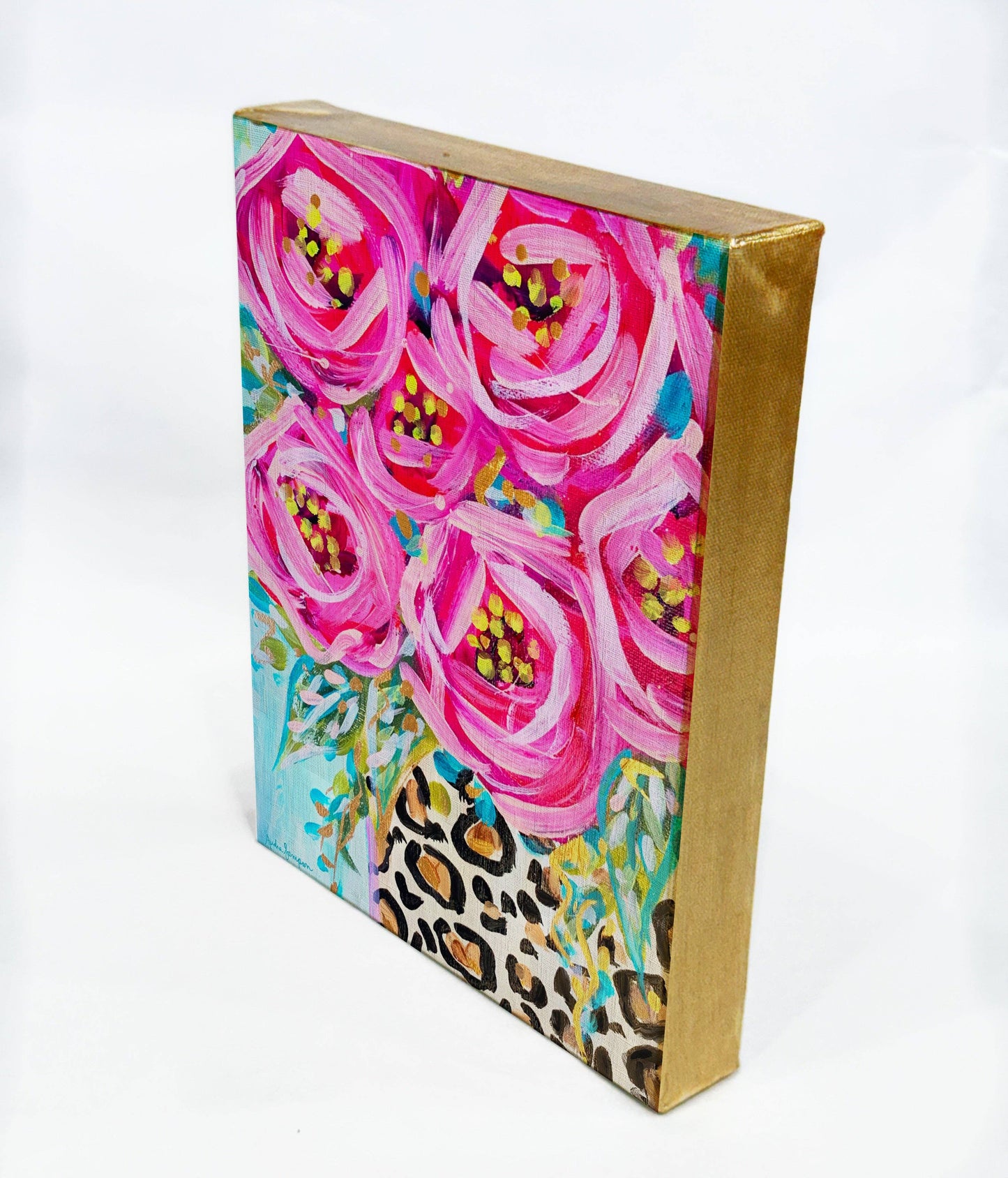 Leopard Rose Painting (5x7)