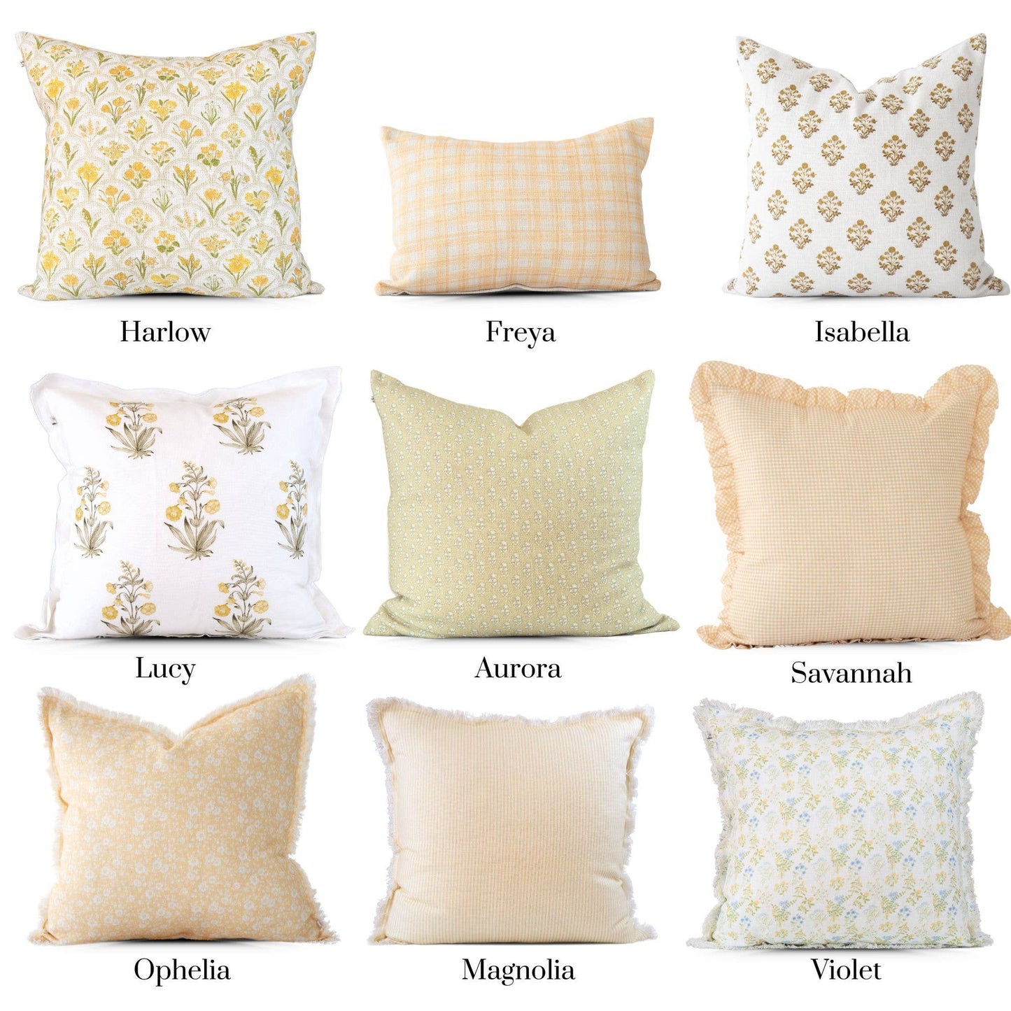 Violet Hand-Drawn Floral Pillow