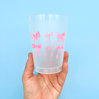 Pink Bows Party Cup Set