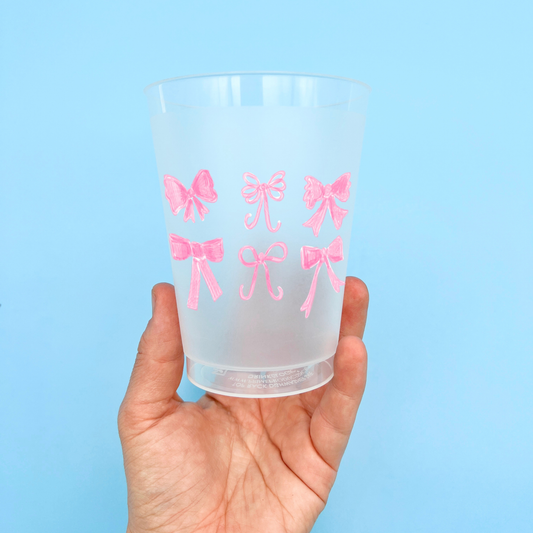 Pink Bows Party Cup Set