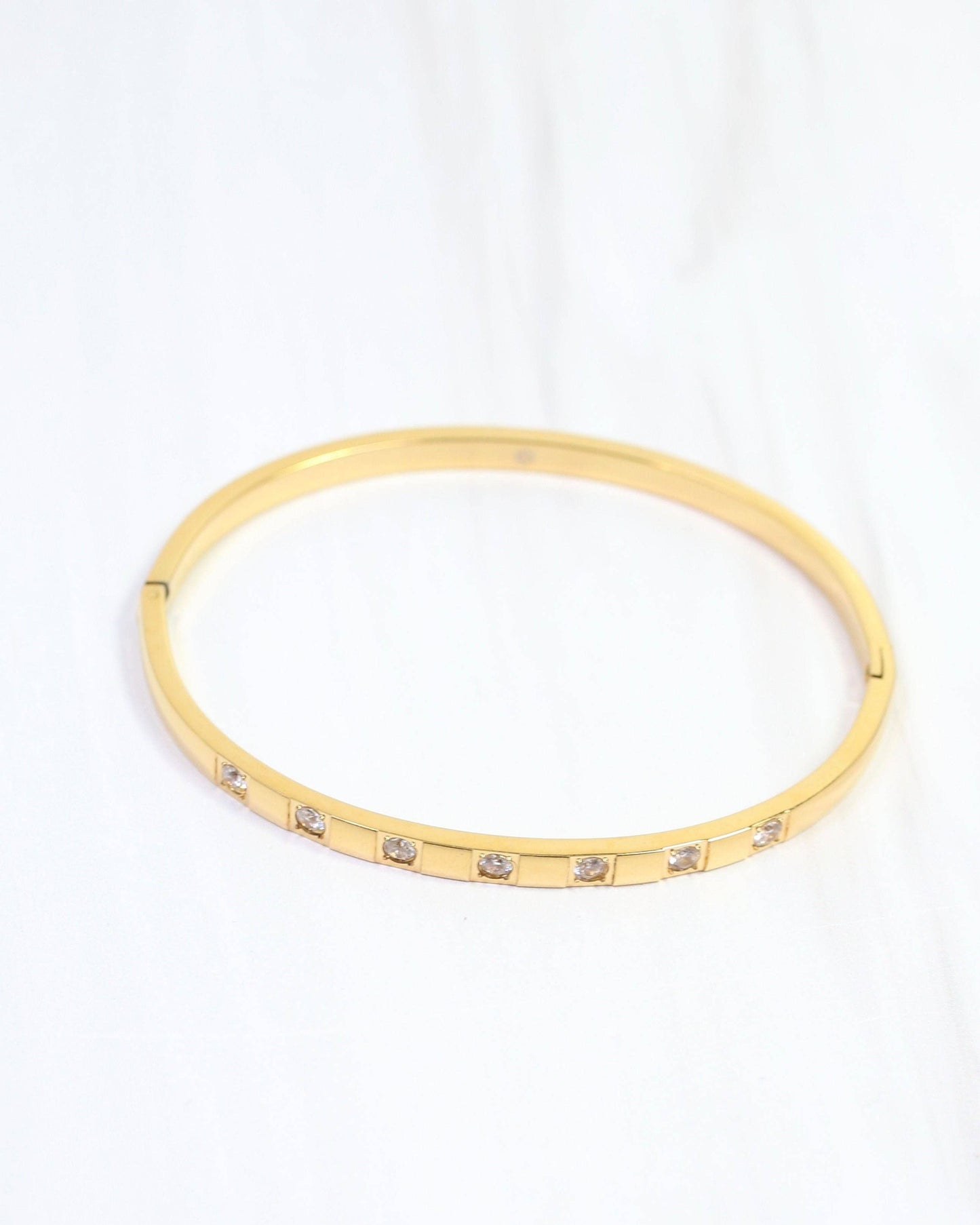 Connie CZ Cuff Bracelet WP Gold