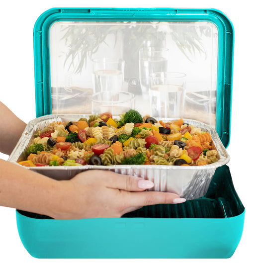 Classic Set - Foil Pan Carrier w/ Foil Pan & Spoon - Aqua