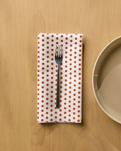 Espresso Polka Dinner Napkin Set