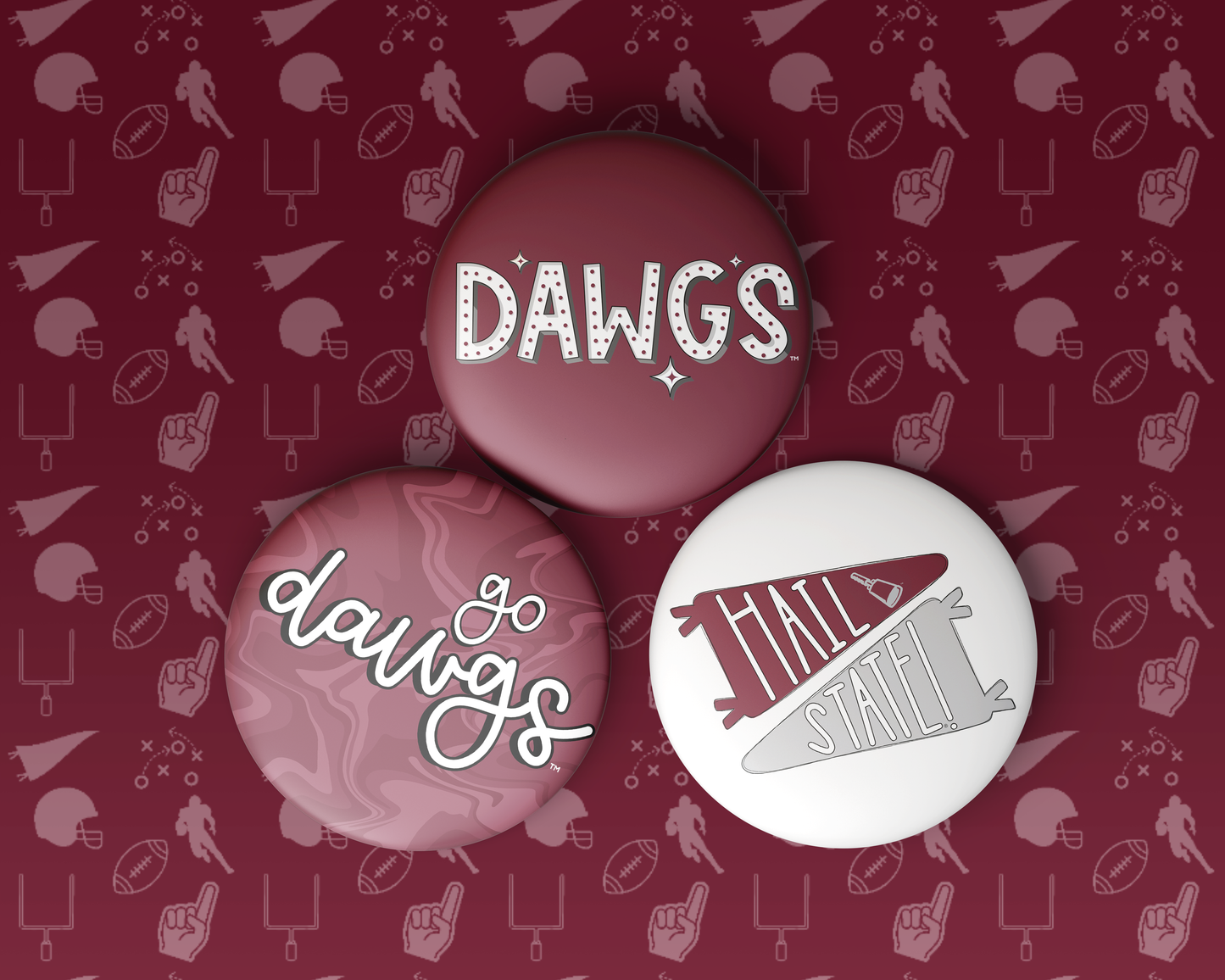 Mississippi State Game Day Buttons | Game Day Pins