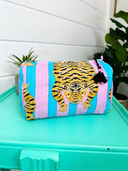 Cotton Candy Tigers- Makeup Bag