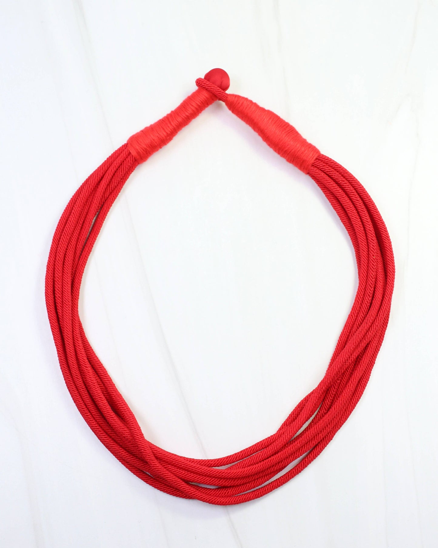 Cranston Layered Cord Necklace Red