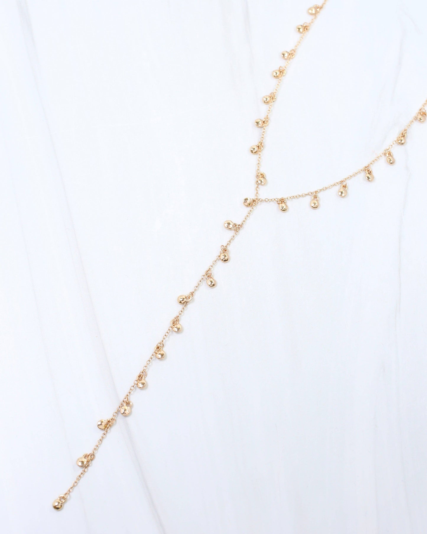 Briar Dangle Long Y Necklace Gold