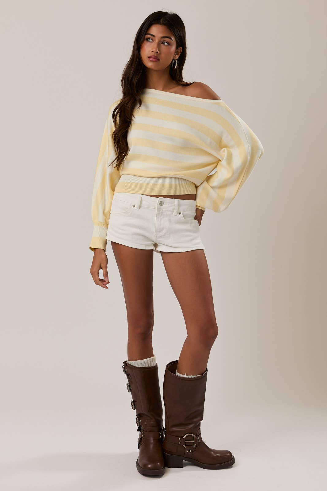 BOAT NECK DOLMAN SLEEVE TOP
